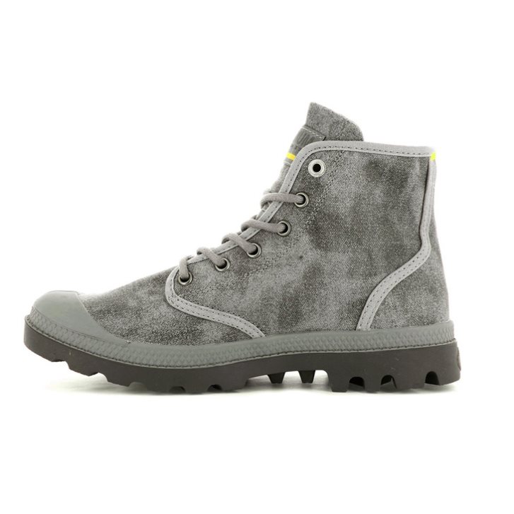 Bottes Palladium Pampa Hi WAX Femme Grise | FR FIO892Z